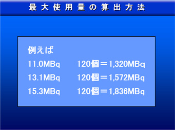 最大使用量の算出方法